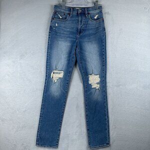 Madewell The Perfect Vintage Skinny Jeans Distressed High Rise Blue Womens 26T
